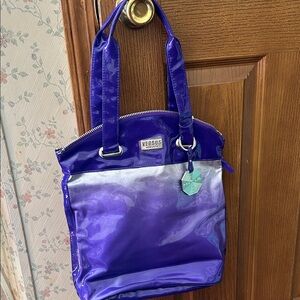 Versus By Versace Glossy Purple and Silver Tote